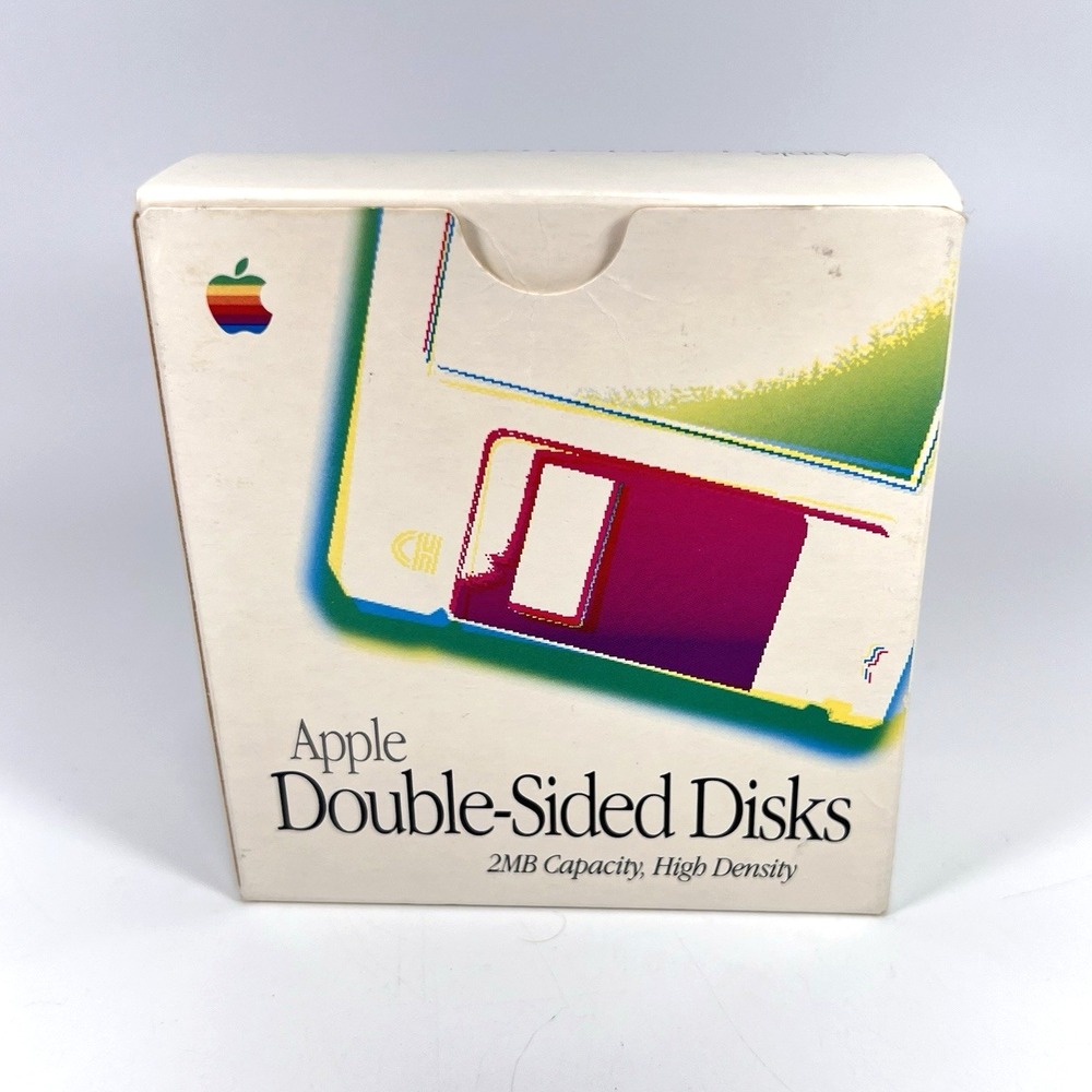 Apple High-Density 2MB Floppy Disks 3.5" – 6 New Disks w/ Labels Open Box